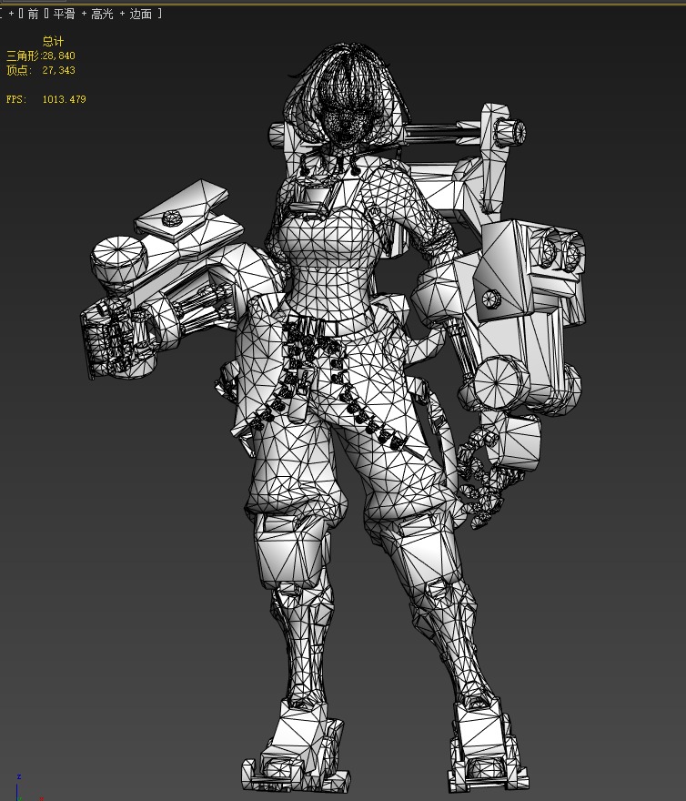 Mecha girl 3D model_20