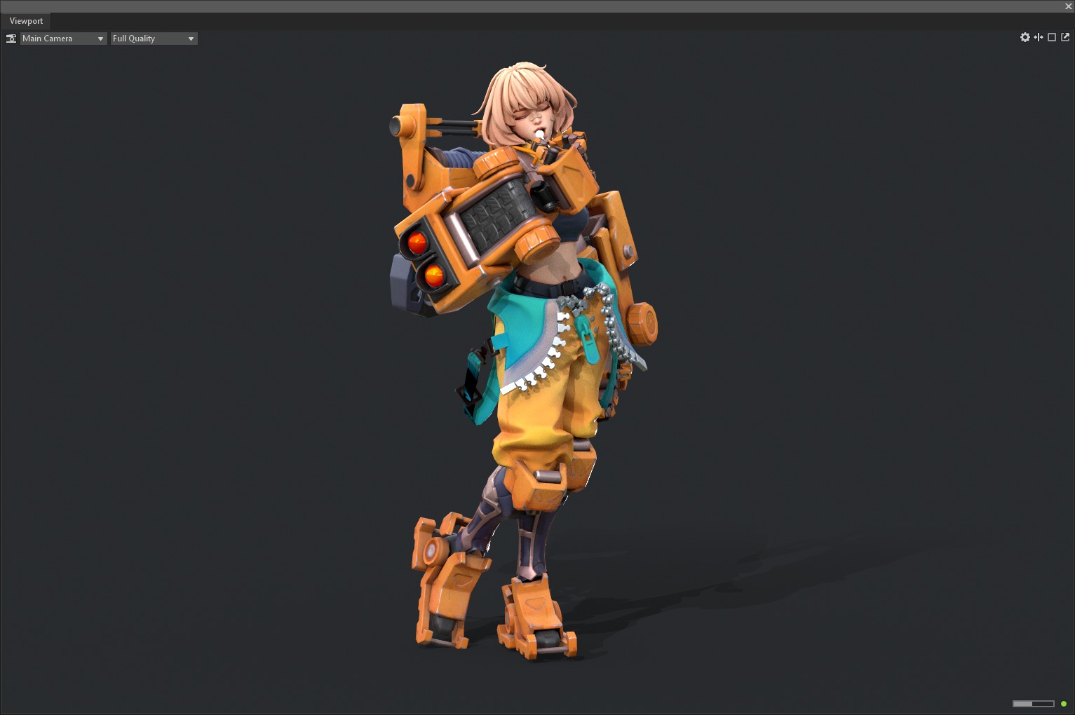 Mecha girl 3D model_8