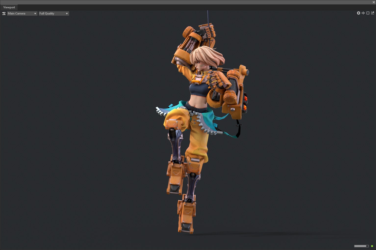 Mecha girl 3D model_13