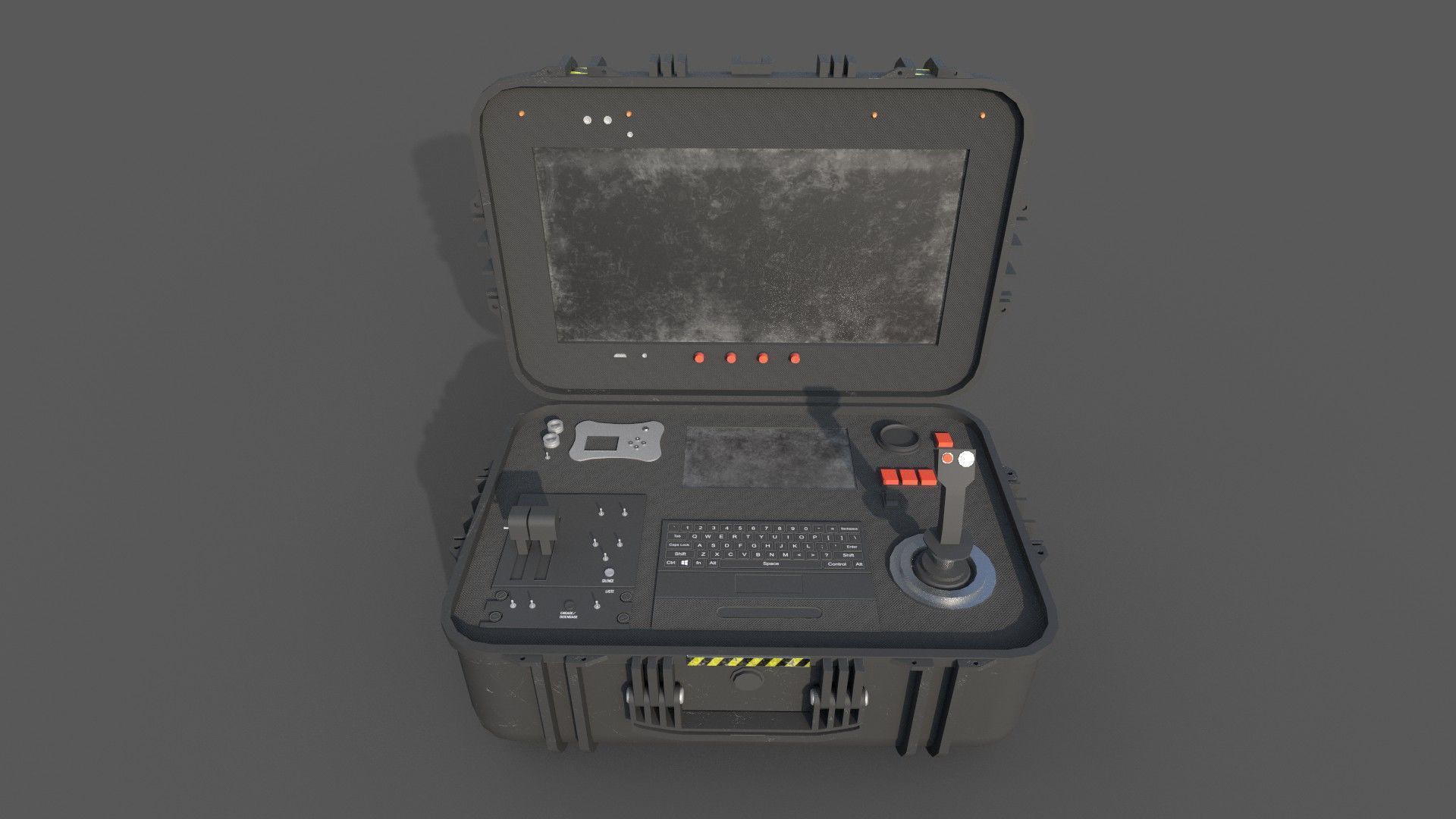 Ground Control Station Low-poly 3D model_1