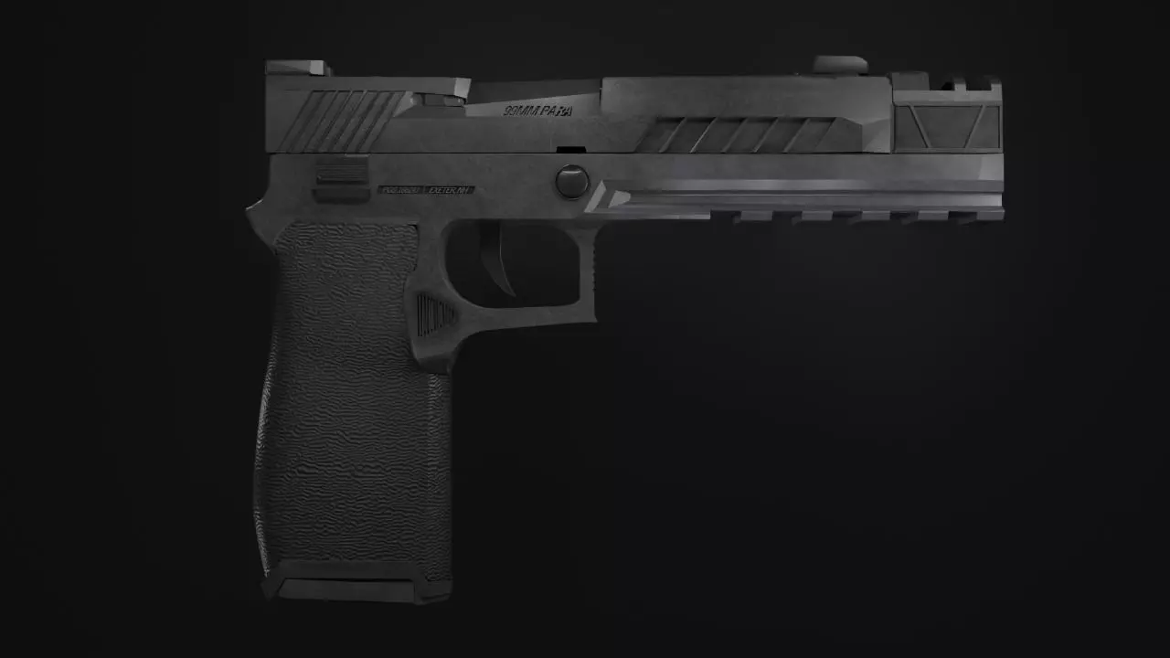 Sig Sauer p320 Low-poly 3D model_0
