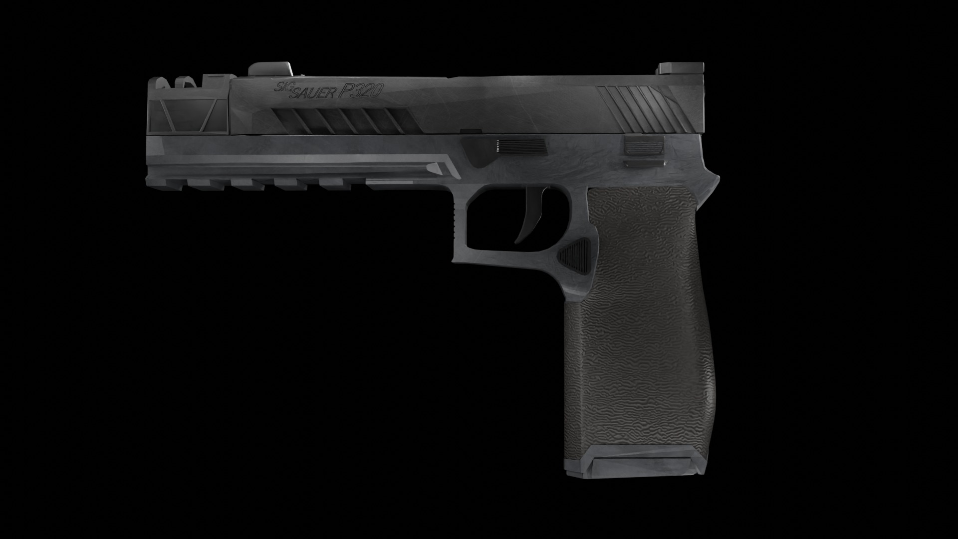 Sig Sauer p320 Low-poly 3D model_5