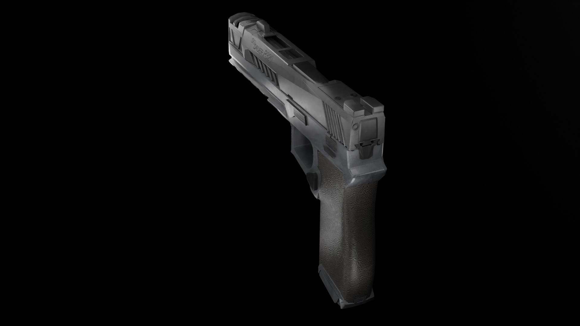 Sig Sauer p320 Low-poly 3D model_4