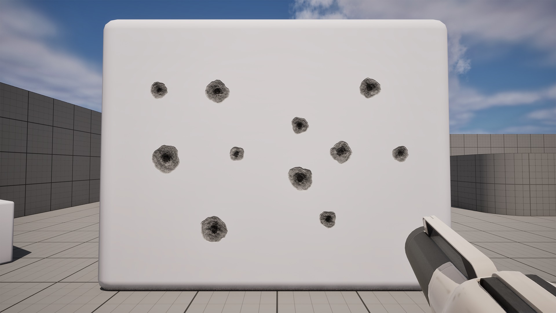 15 Bullet Hole Decals Pack on Concrete Wall 3 Texture_6