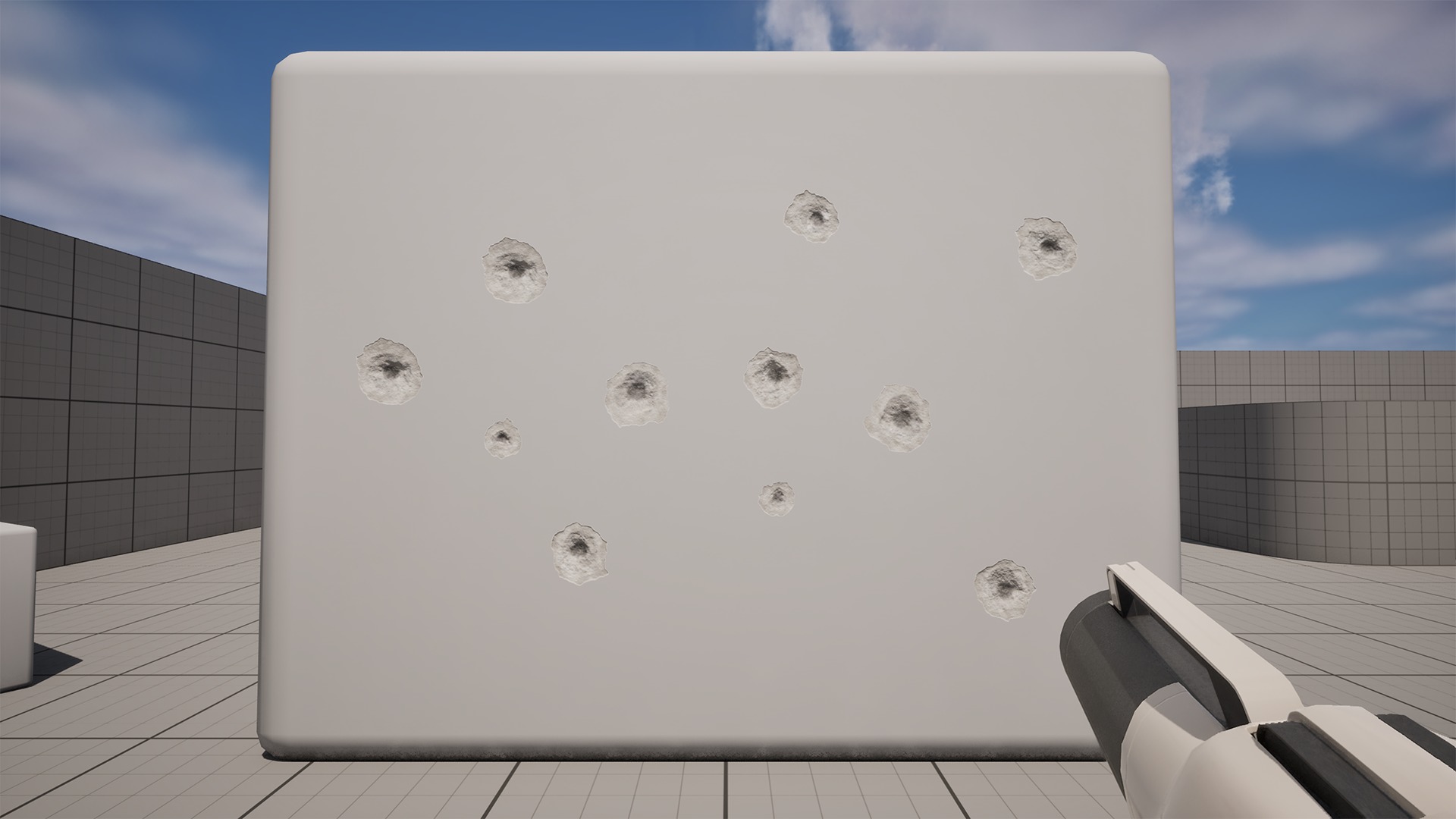 15 Bullet Hole Decals Pack on Concrete Wall 4 Texture_6