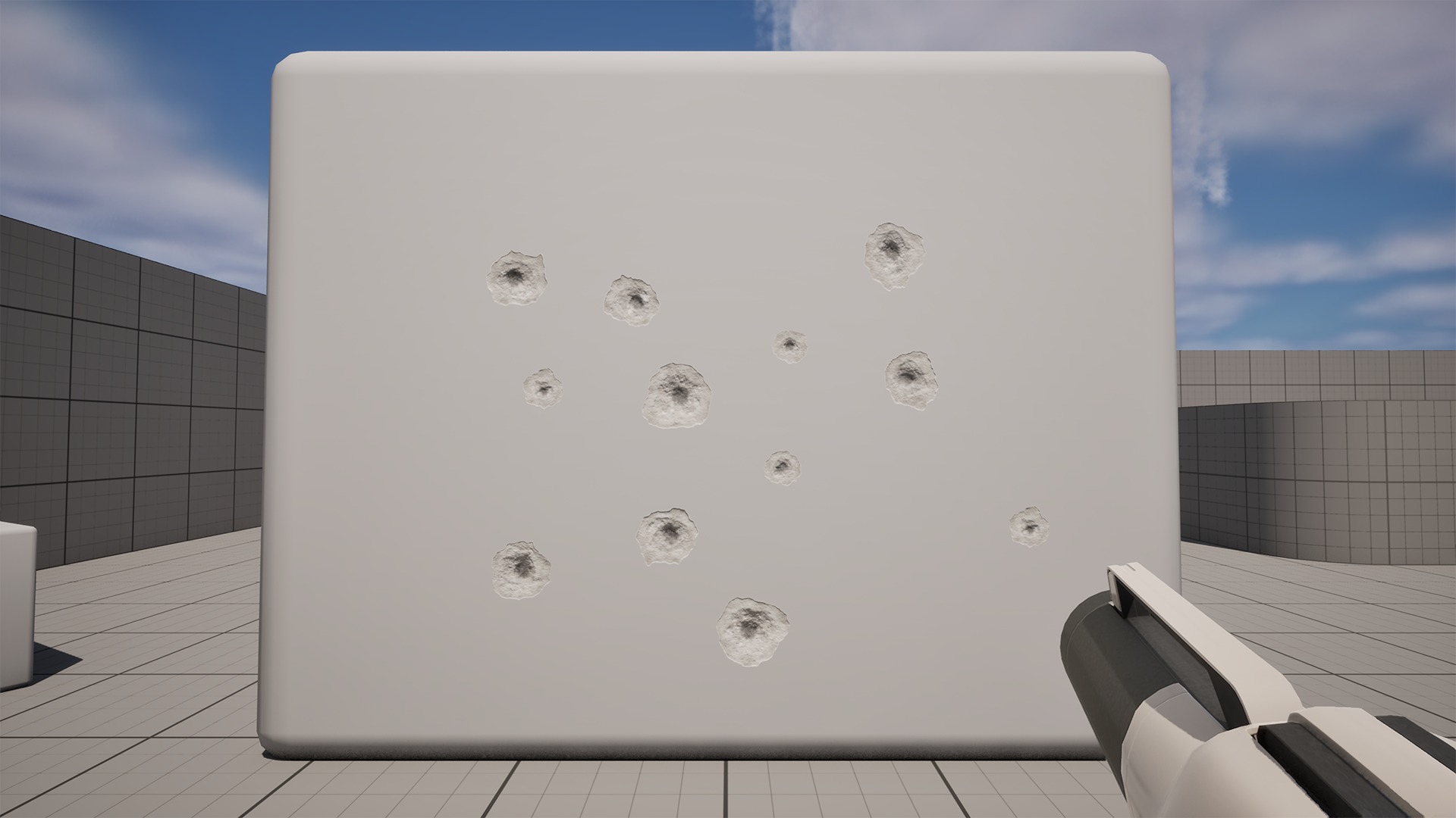 15 Bullet Hole Decals Pack on Concrete Wall 4 Texture_7