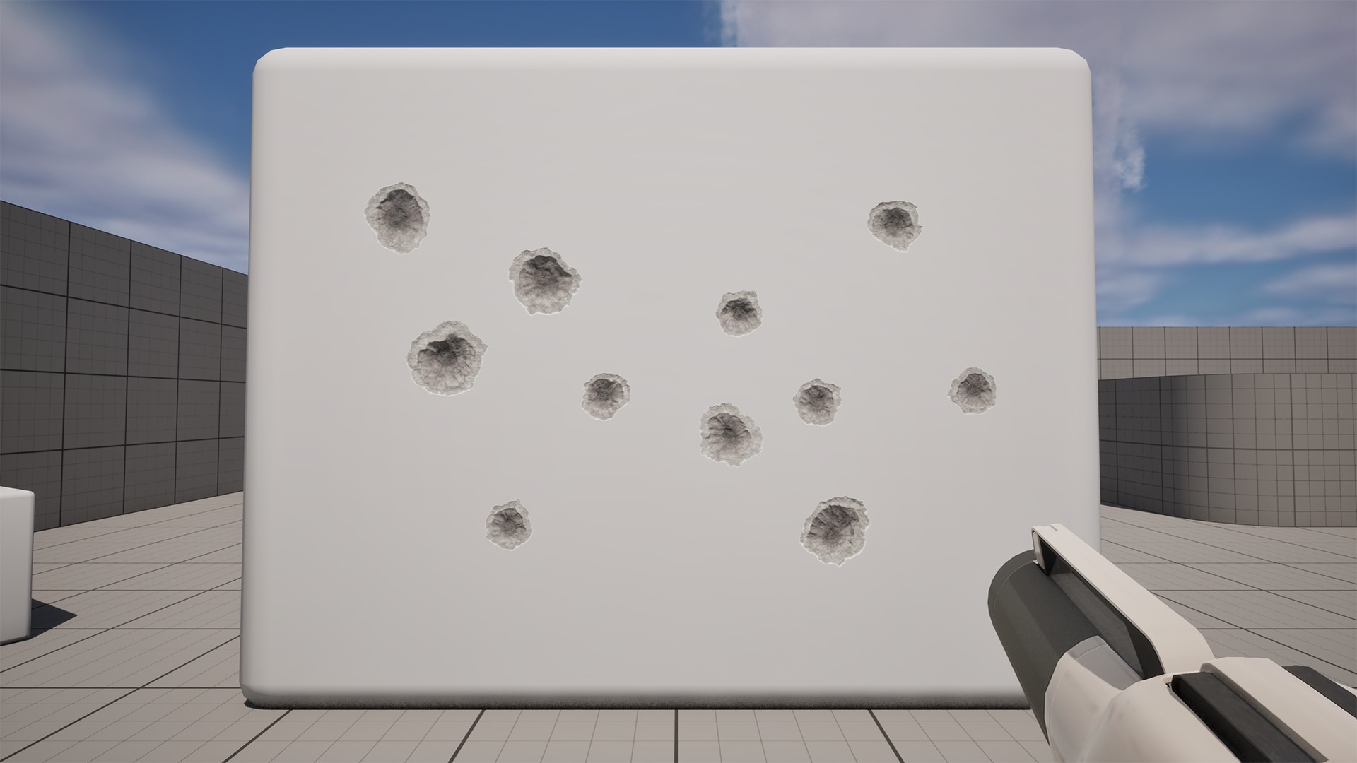 15 Bullet Hole Decals Pack on Concrete Wall 5 Texture_6