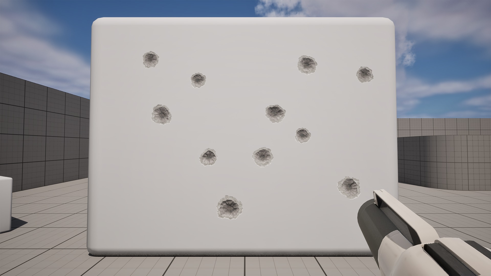 15 Bullet Hole Decals Pack on Concrete Wall 5 Texture_5