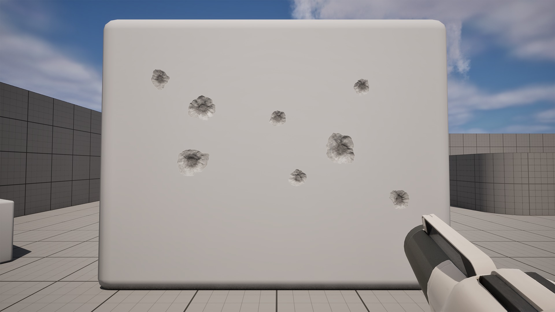 15 Bullet Hole Decals Pack on Concrete Wall 6 Texture_5