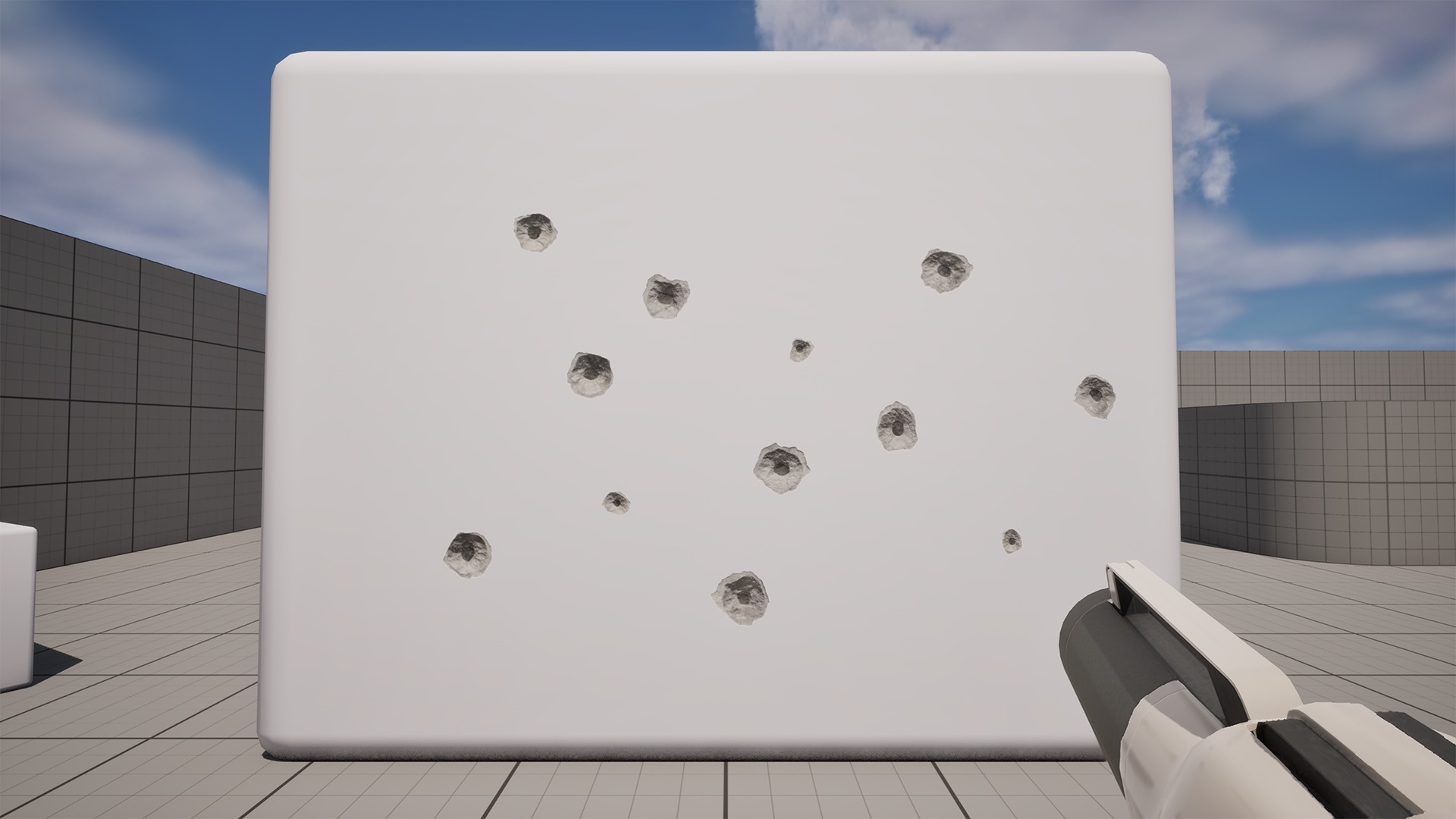 15 Bullet Hole Decals Pack on Concrete Wall 7 Texture_5