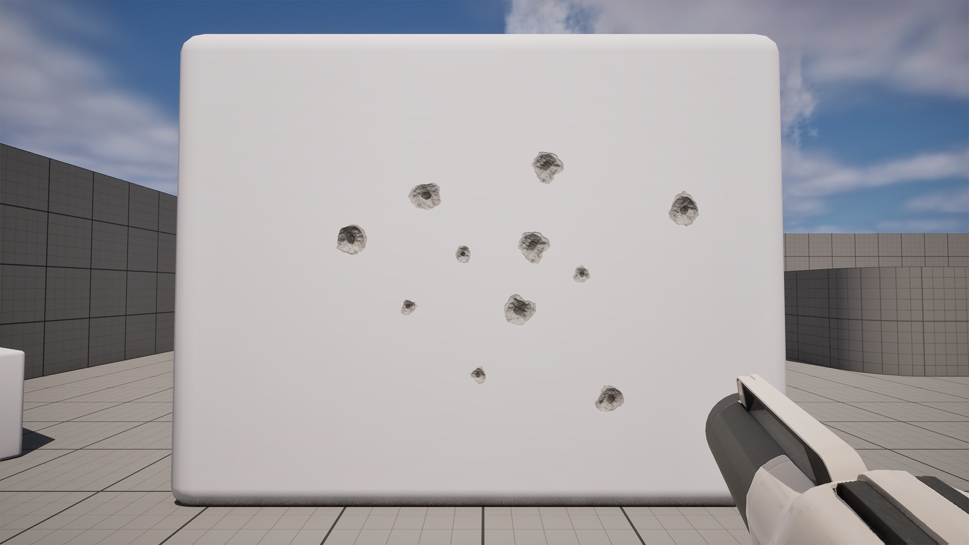 15 Bullet Hole Decals Pack on Concrete Wall 7 Texture_6