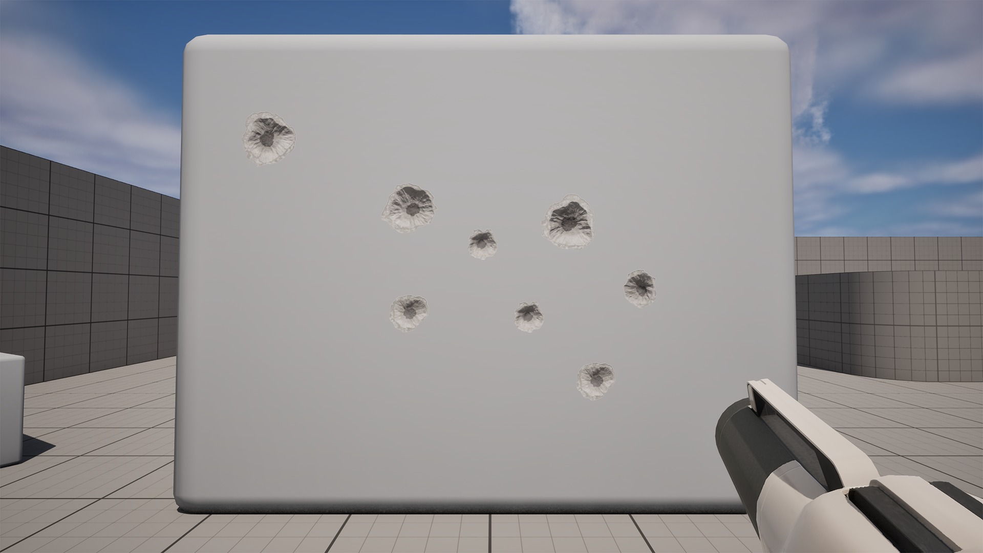 15 Bullet Hole Decals Pack on Concrete Wall 8 Texture_6