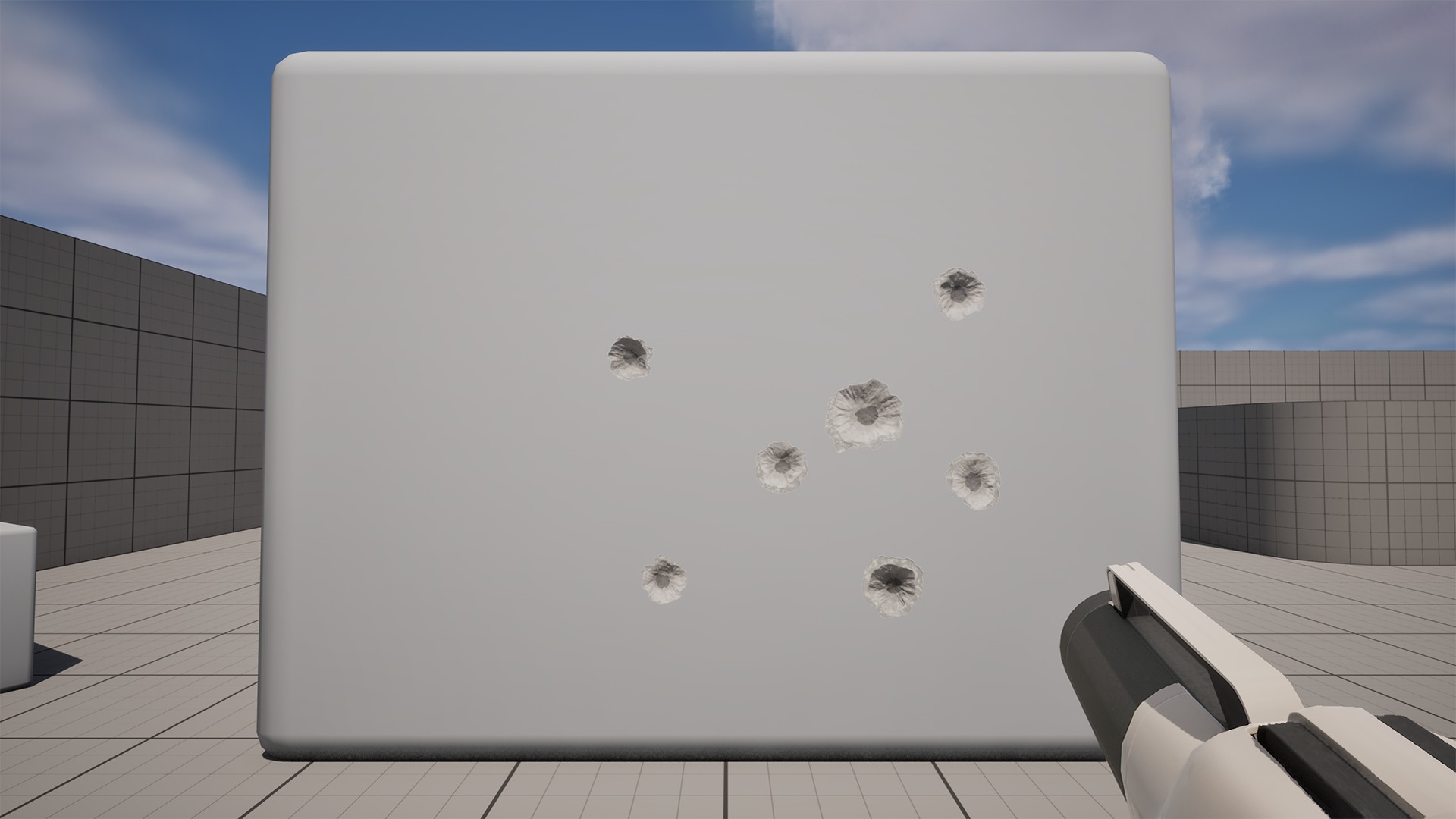 15 Bullet Hole Decals Pack on Concrete Wall 8 Texture_5