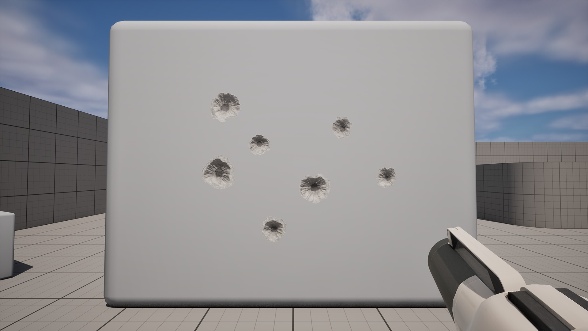 15 Bullet Hole Decals Pack on Concrete Wall 8 Texture_7