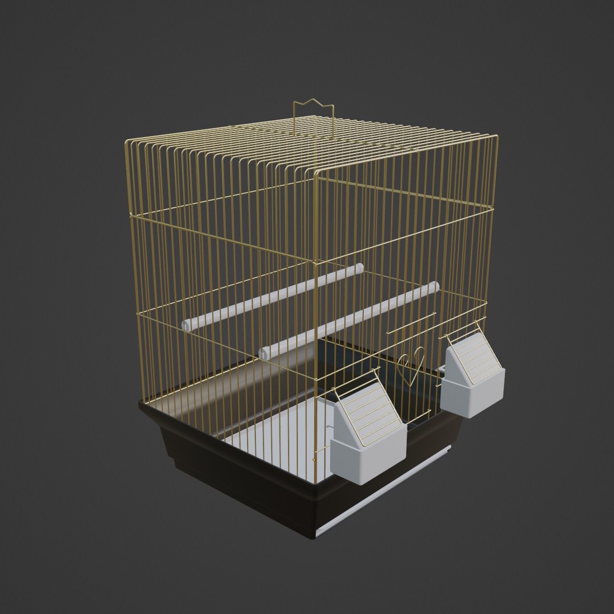 Birdcage Gold 3D model_6