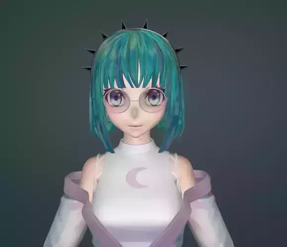 miku moonrise 3D model