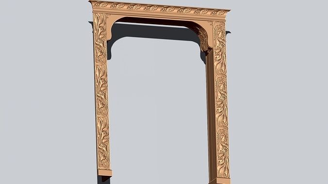 Decorative plaster Wall Molding Panels N-1 3D model