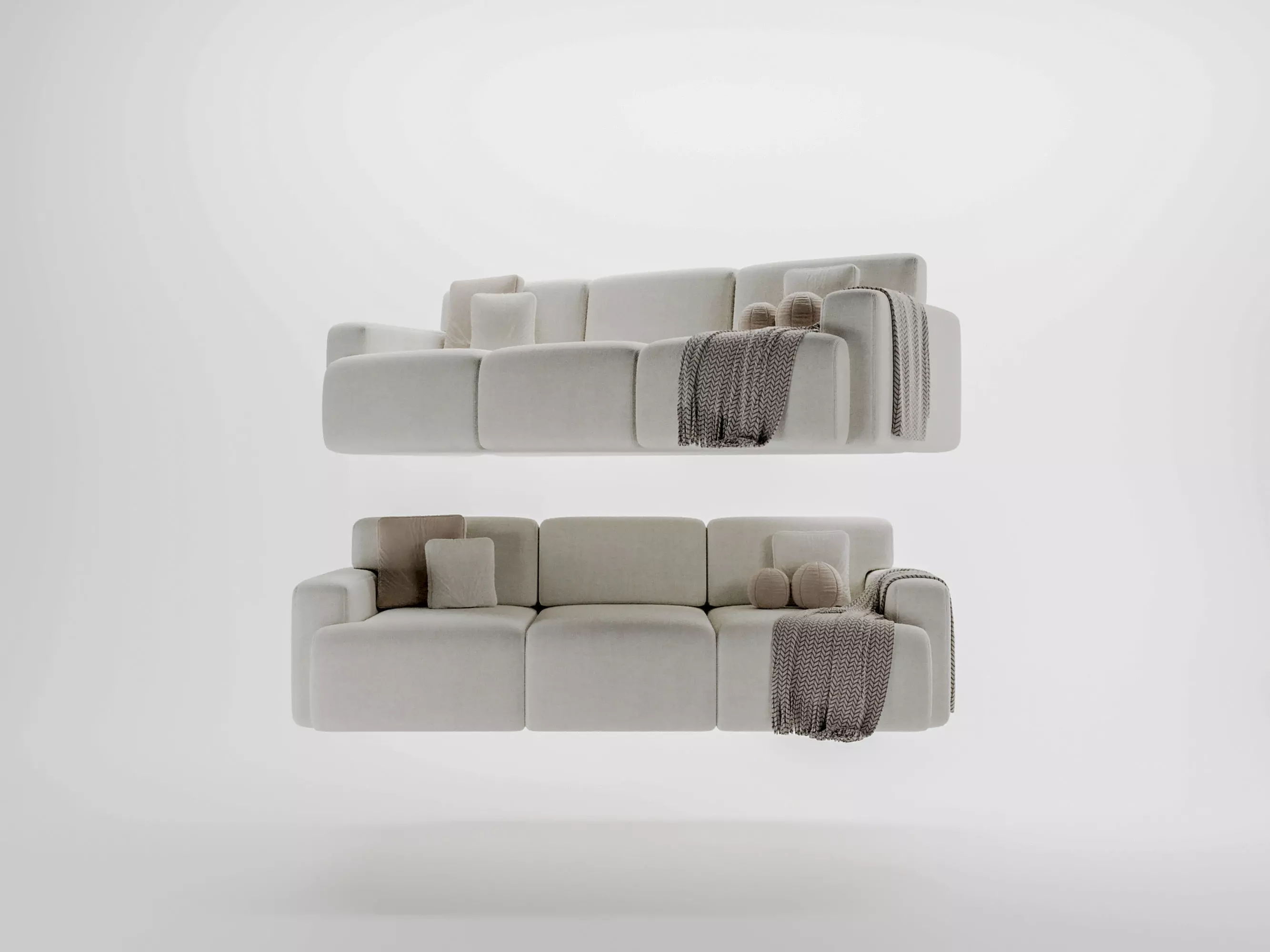 Bonent Sofa Velvet Eclipse 3D model