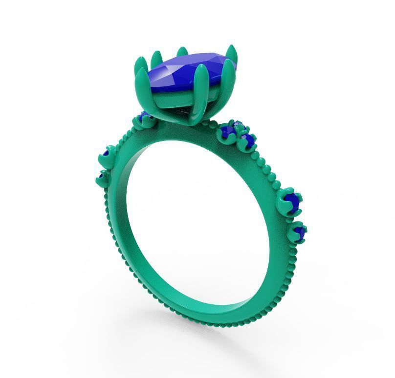 Diamond ring 3D print model_2
