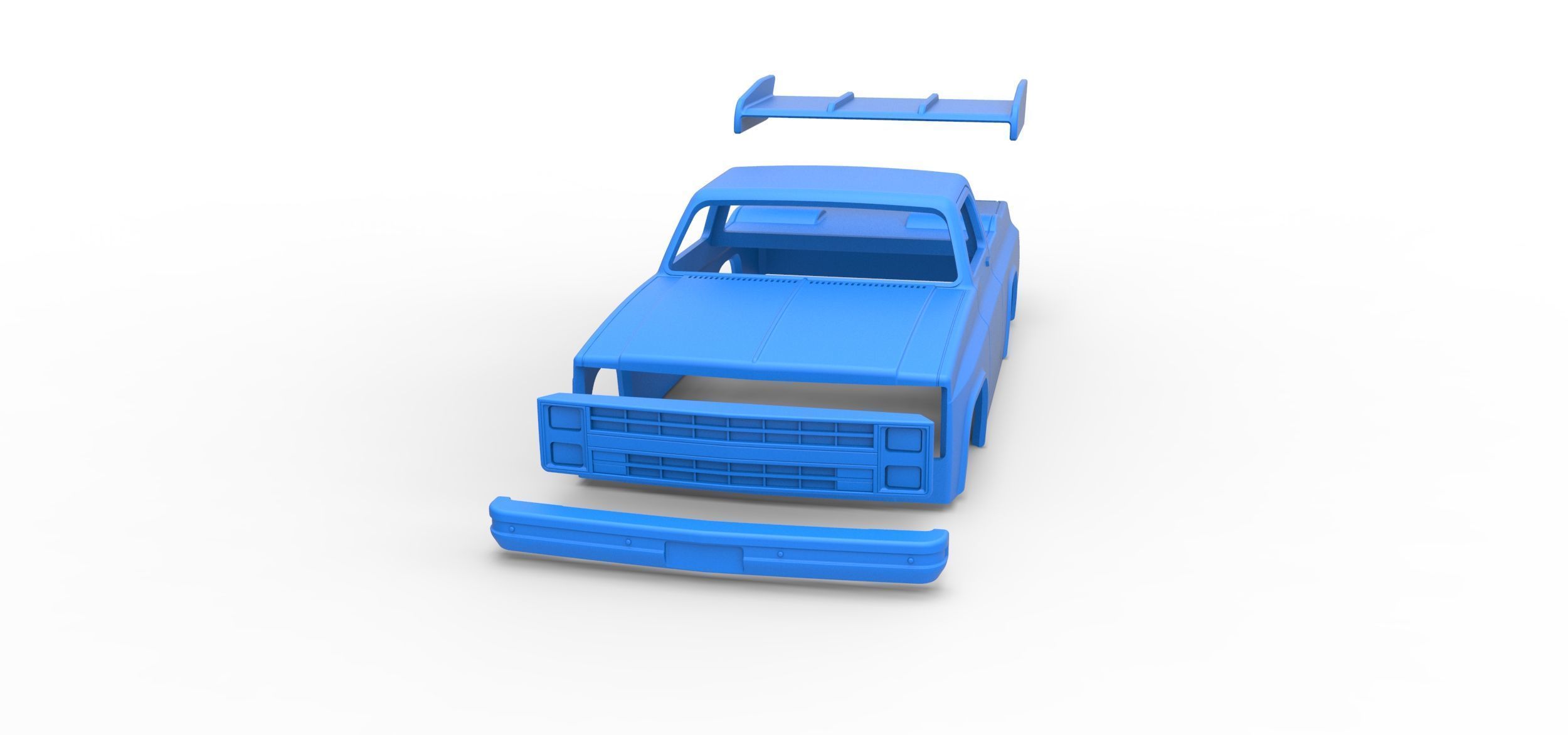 Shell of Dragster truck Scale 1 to 25 3D print model_16