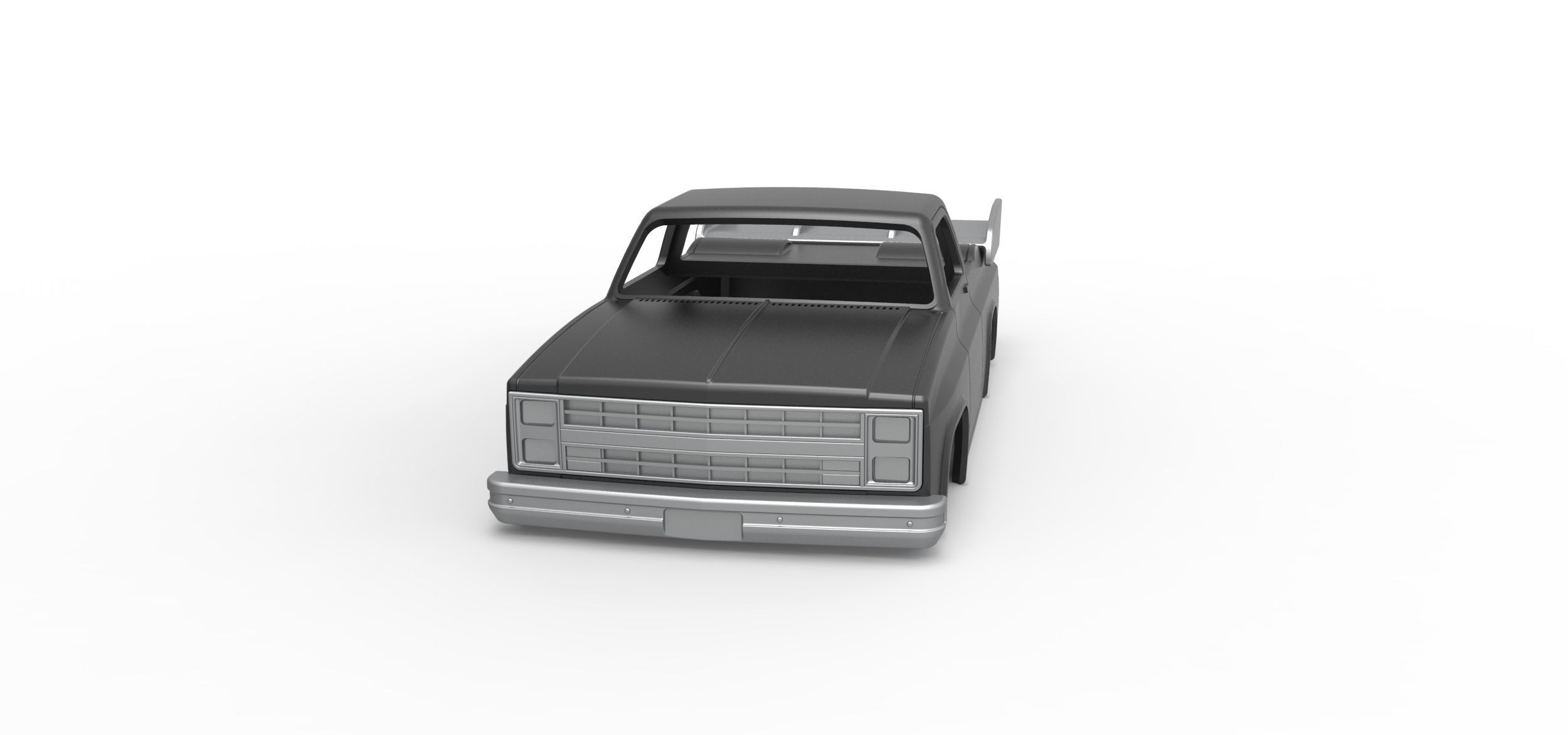 Shell of Dragster truck Scale 1 to 25 3D print model_3