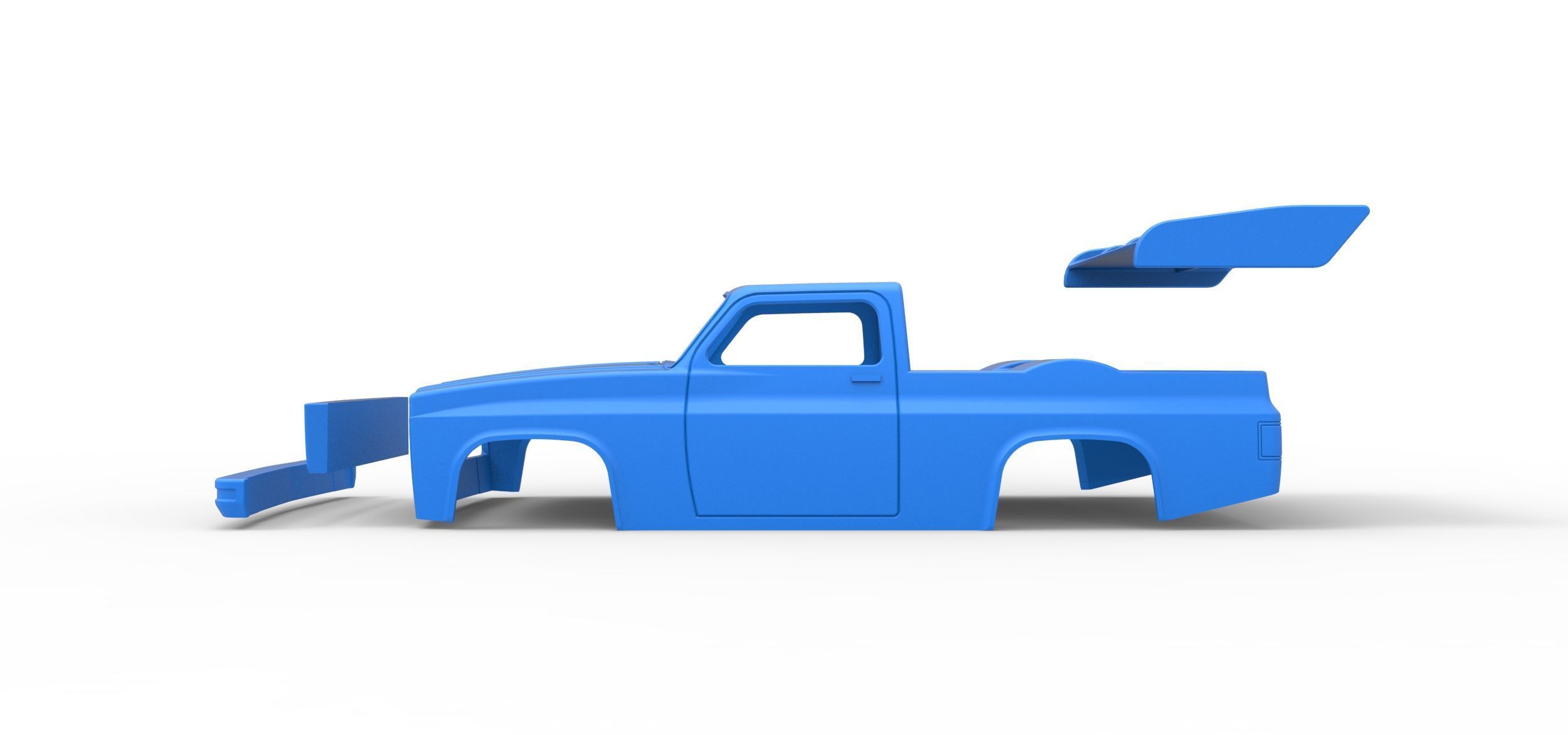 Shell of Dragster truck Scale 1 to 25 3D print model_17