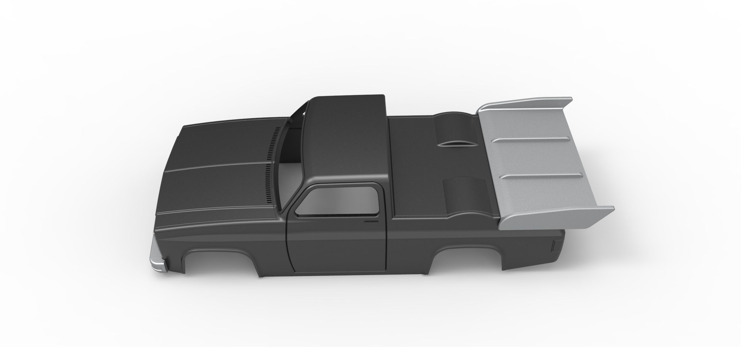 Shell of Dragster truck Scale 1 to 25 3D print model_7