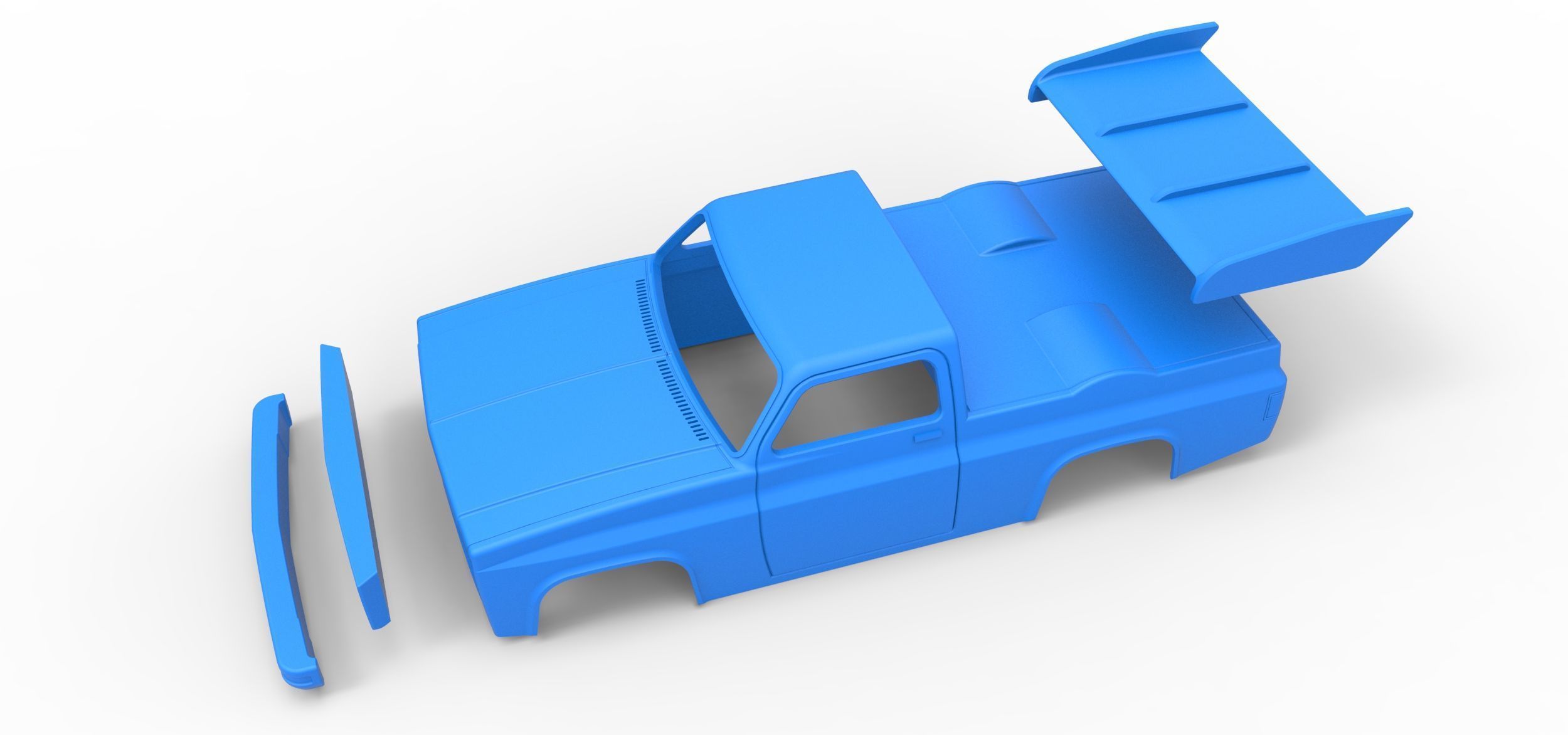 Shell of Dragster truck Scale 1 to 25 3D print model_14