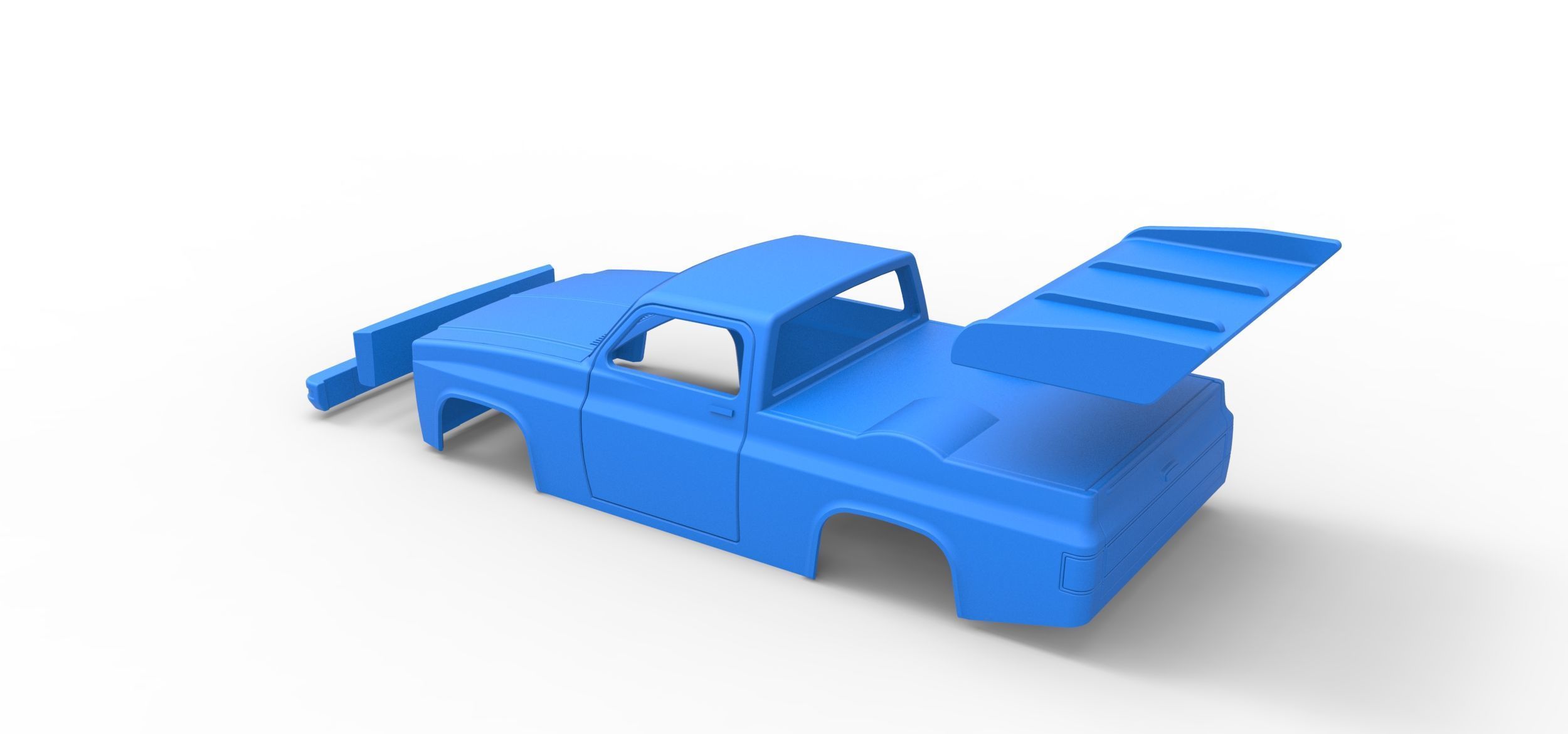 Shell of Dragster truck Scale 1 to 25 3D print model_19