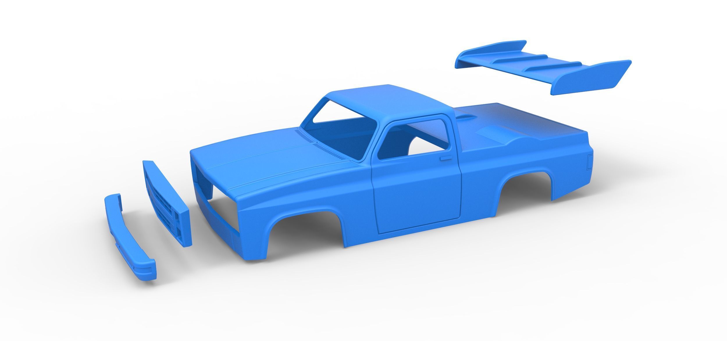 Shell of Dragster truck Scale 1 to 25 3D print model_13