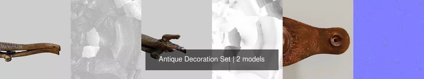 Antique Decoration Set 3D Model Collection_1