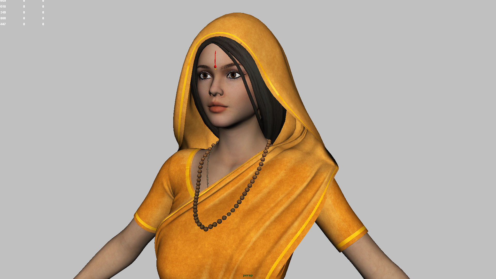 sita ram t pose  3D model_2