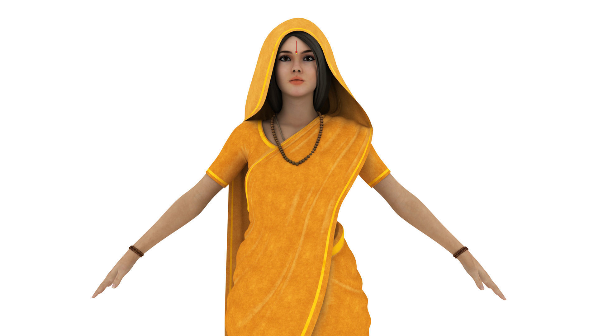 sita ram t pose  3D model_12