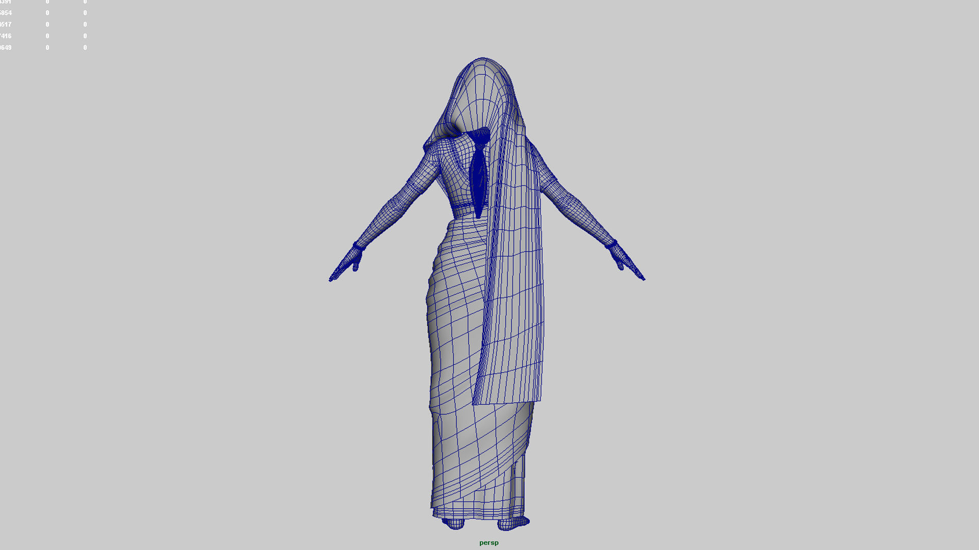 sita ram t pose  3D model_8