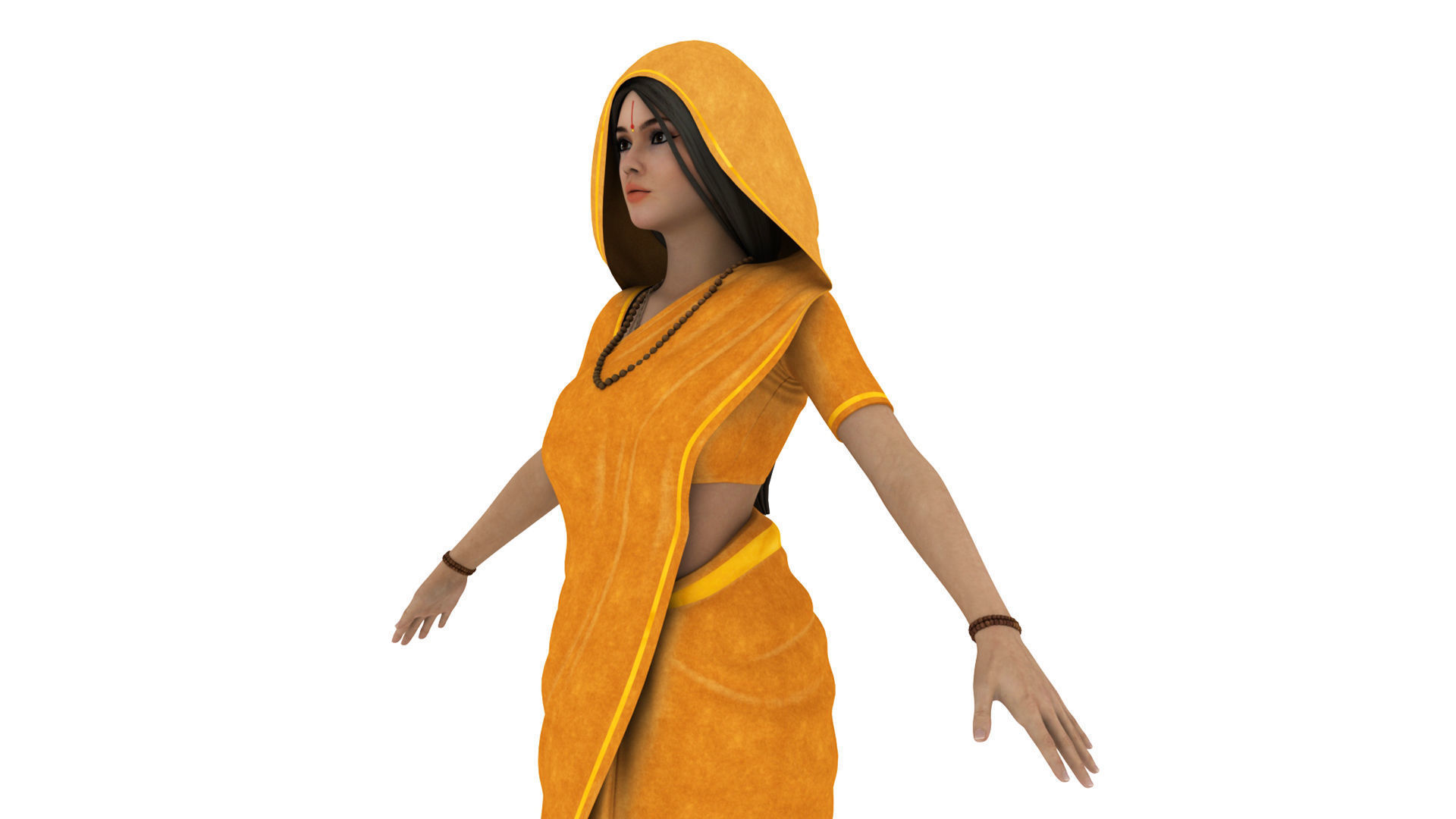 sita ram t pose  3D model_11