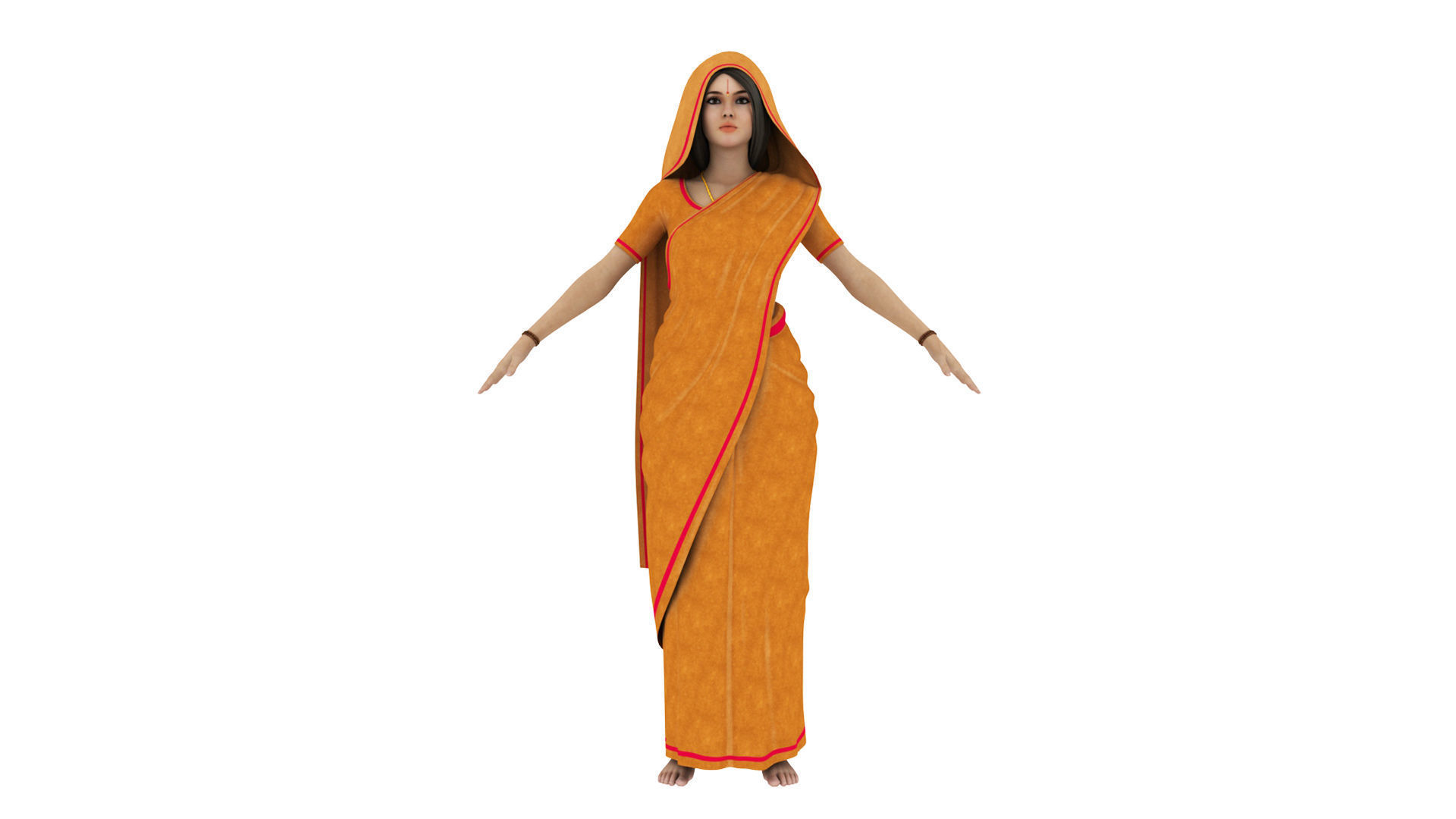 sita ram t pose  3D model_1