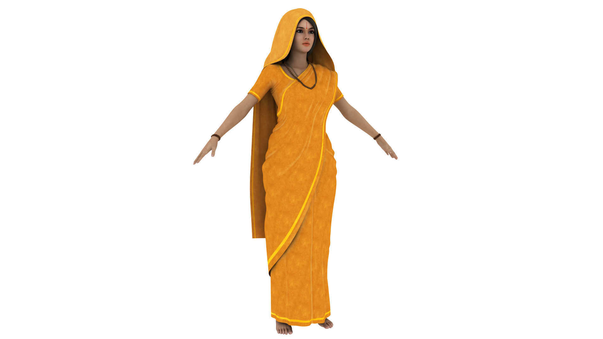 sita ram t pose  3D model_13