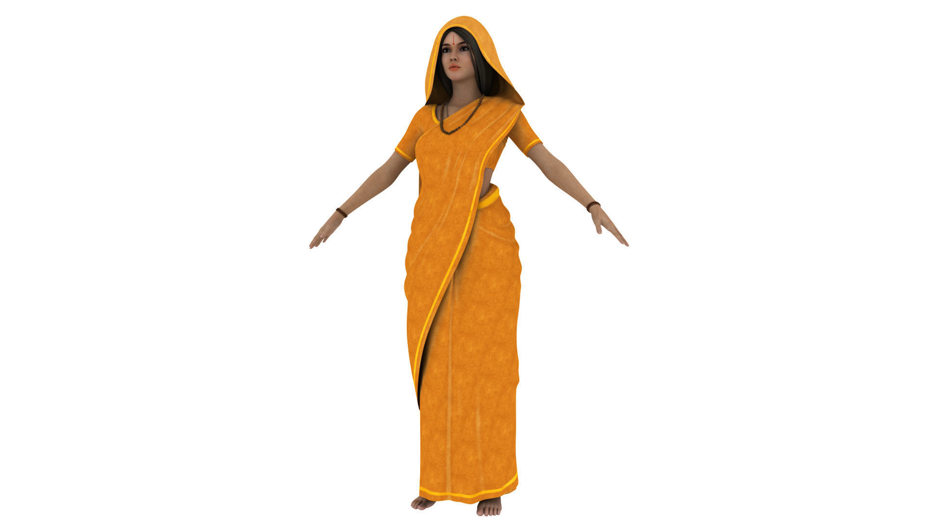 sita ram t pose  3D model_17