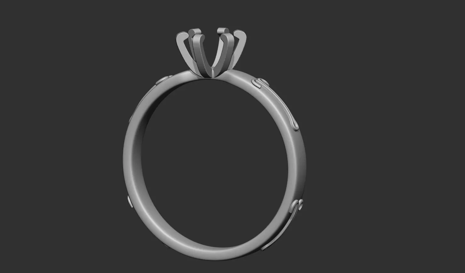 Diamond Ring 3D print model_6
