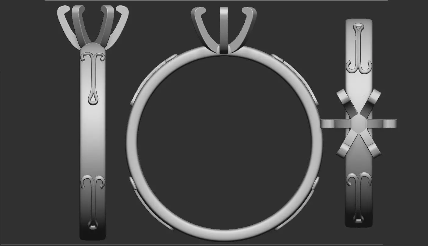 Diamond Ring 3D print model_9