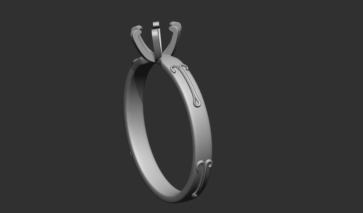 Diamond Ring 3D print model_3