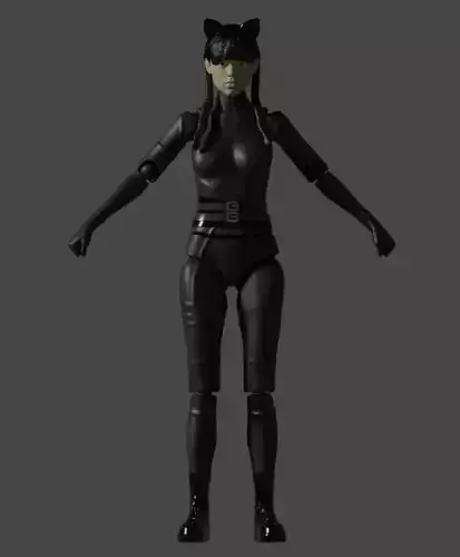 Wednesday Addams Cat Suit - Pre-abbembled Action figure