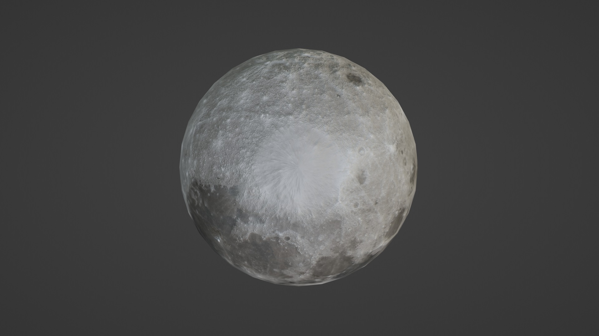 Moon PBR Eevee Lowpoly Low-poly 3D model_8