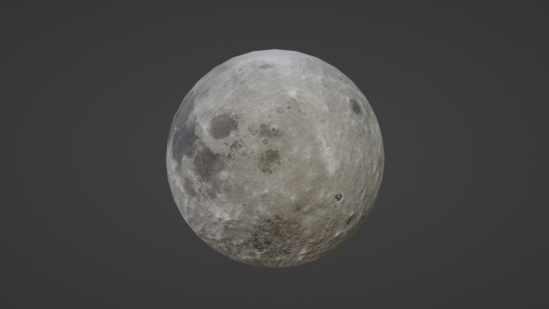 Moon PBR Eevee Lowpoly Low-poly 3D model_5