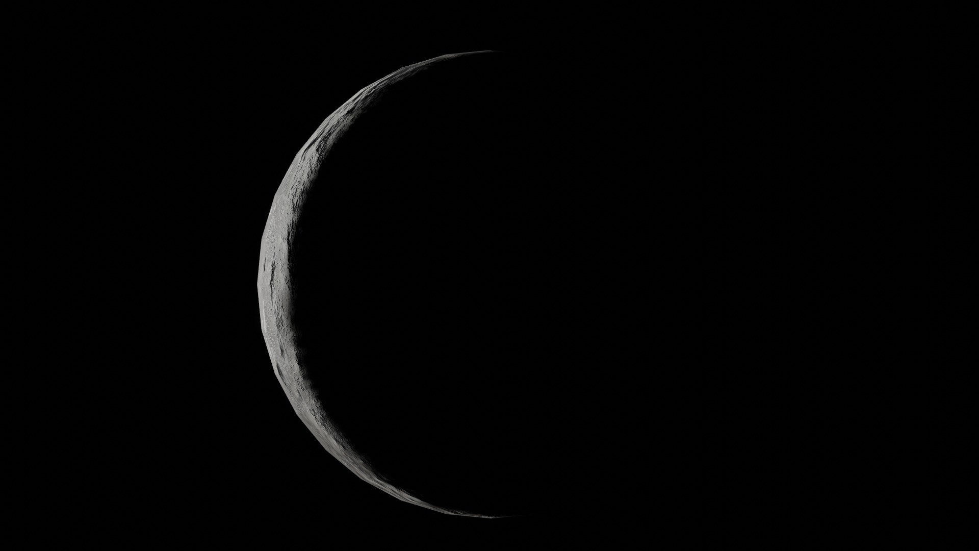 Moon PBR Eevee Lowpoly Low-poly 3D model_2