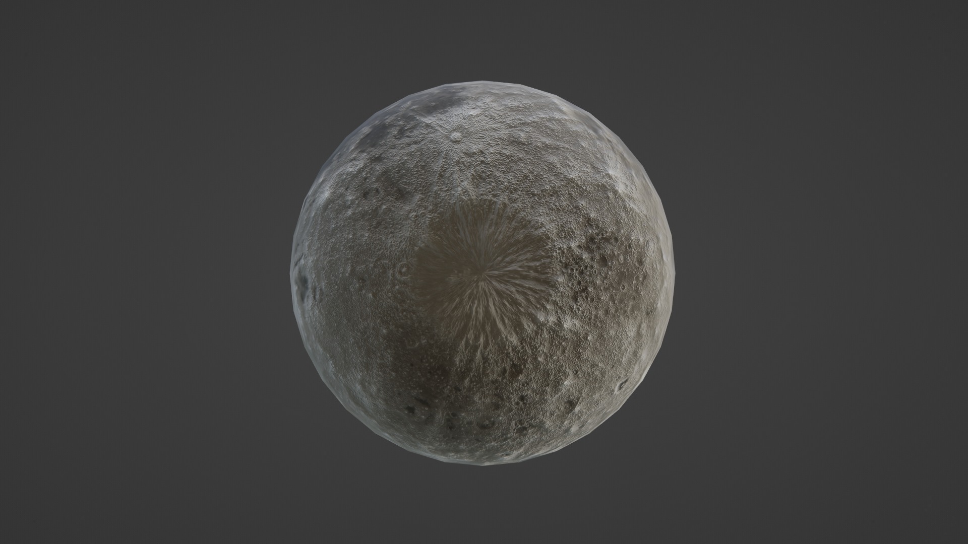 Moon PBR Eevee Lowpoly Low-poly 3D model_9