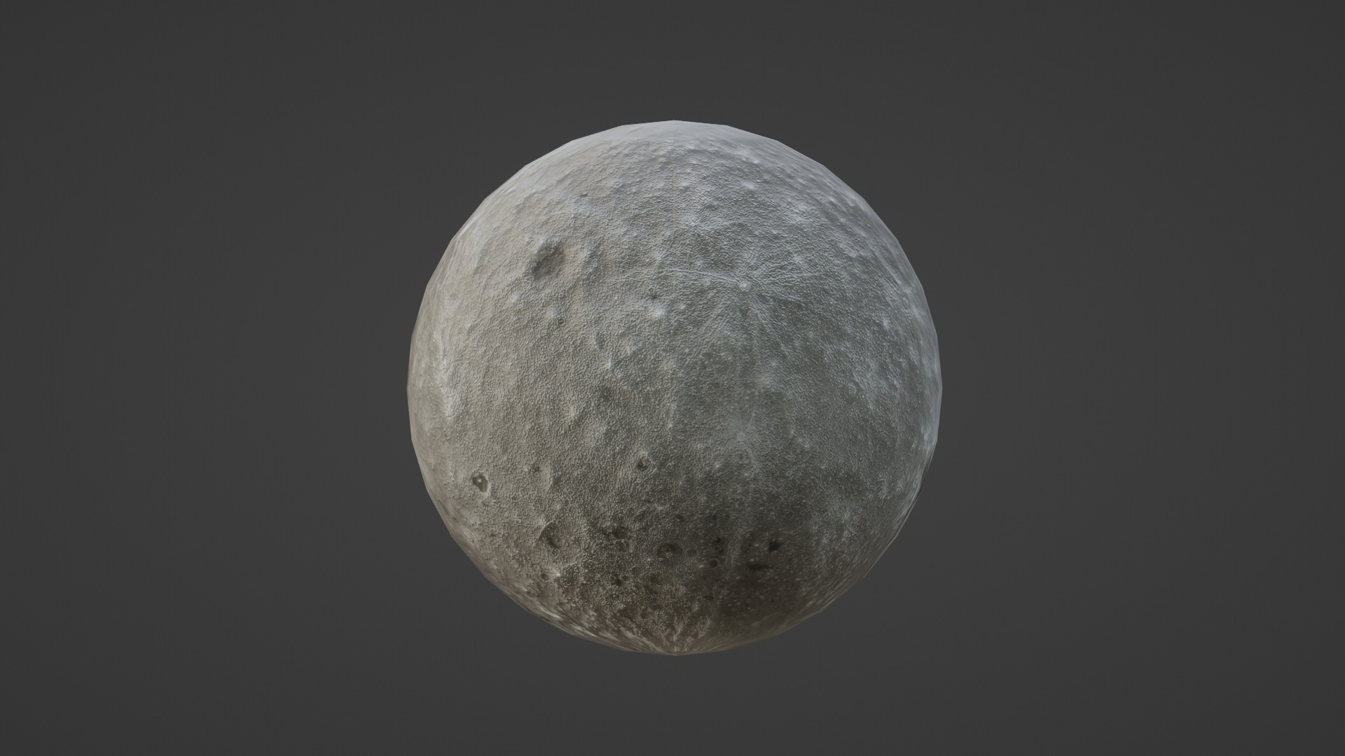 Moon PBR Eevee Lowpoly Low-poly 3D model_6