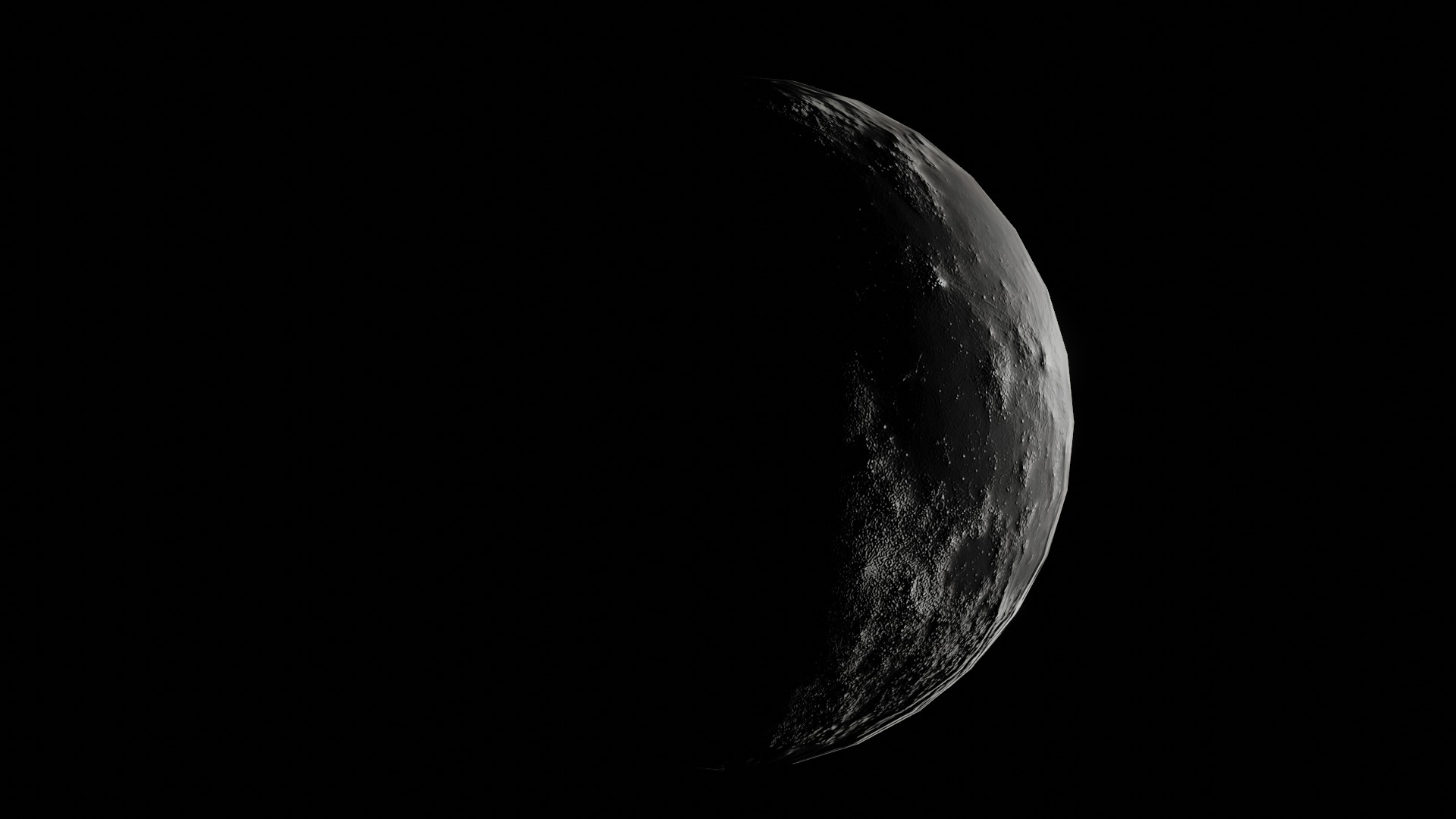 Moon PBR Eevee Lowpoly Low-poly 3D model_3