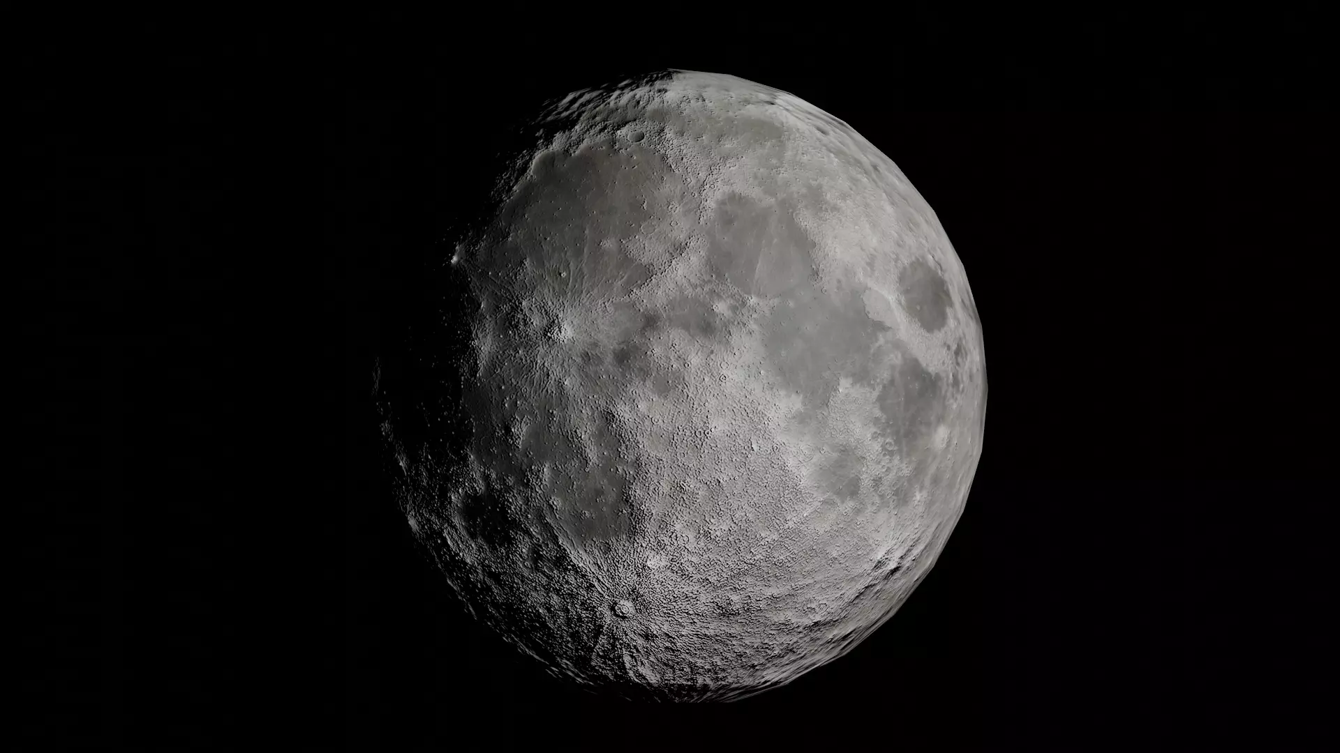 Moon PBR Eevee Lowpoly Low-poly 3D model_0