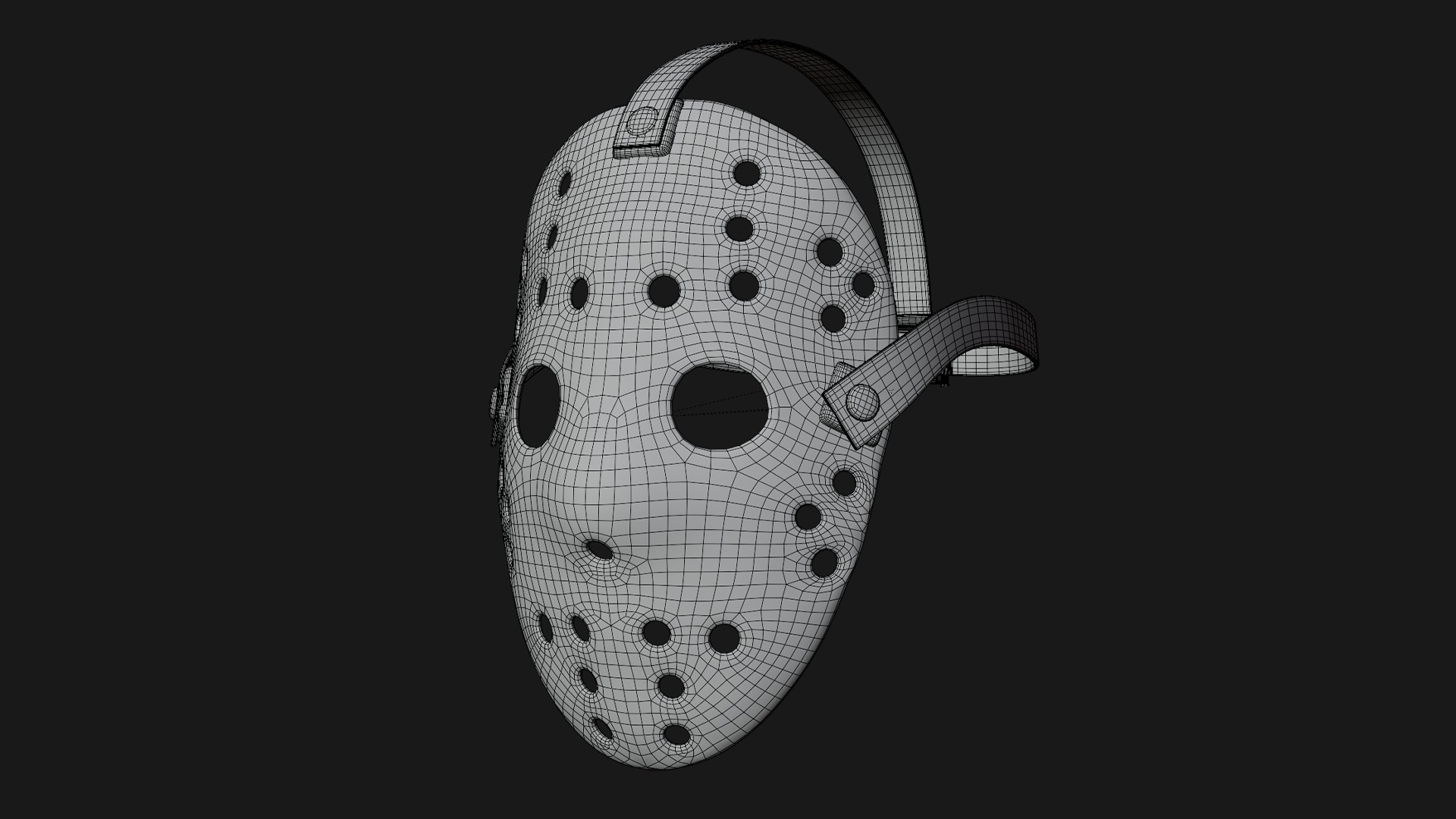 Jason Mask Low-poly 3D model_6